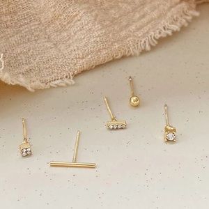 9.25 sterling silver - 5 piece set ear studs